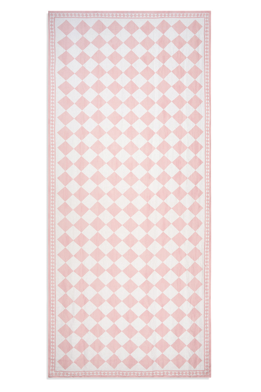 'Pink Check' Summerill & Bishop x Claridge's Linen Tablecloth
