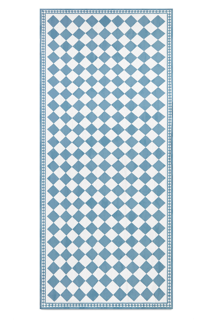 "Blue Check" Summerill & Bishop x Claridge's Linen Tablecloth