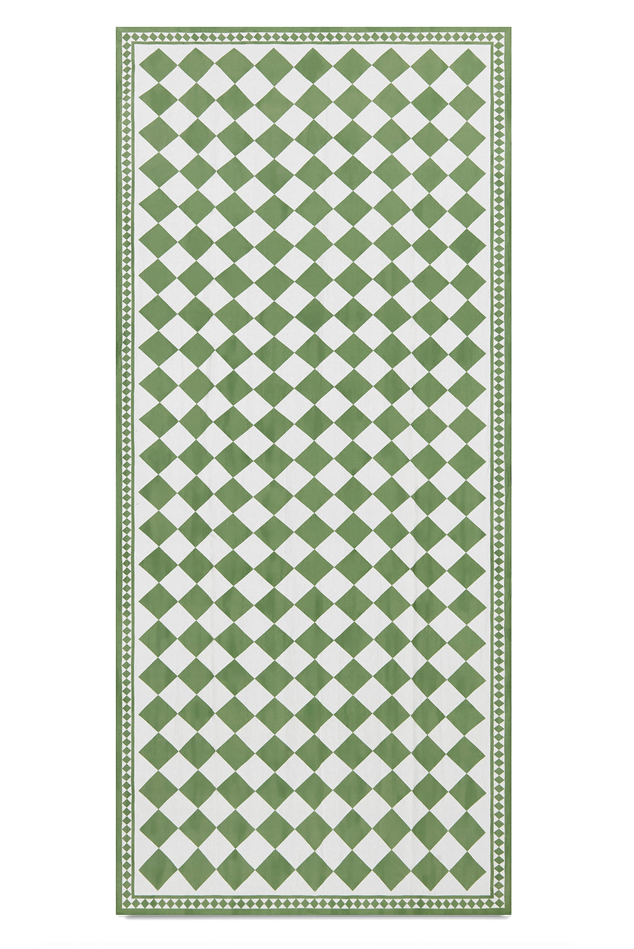 "Green Check" Summerill & Bishop x Claridge's Linen Tablecloth