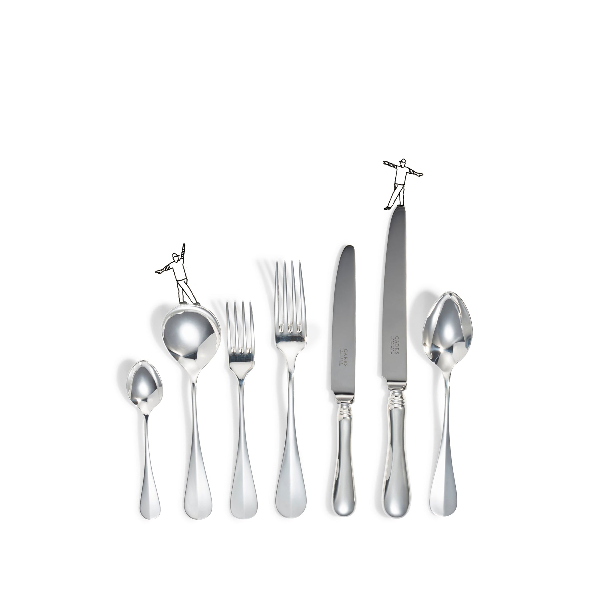 Baguette Silver Plated 7 Piece Cutlery Set