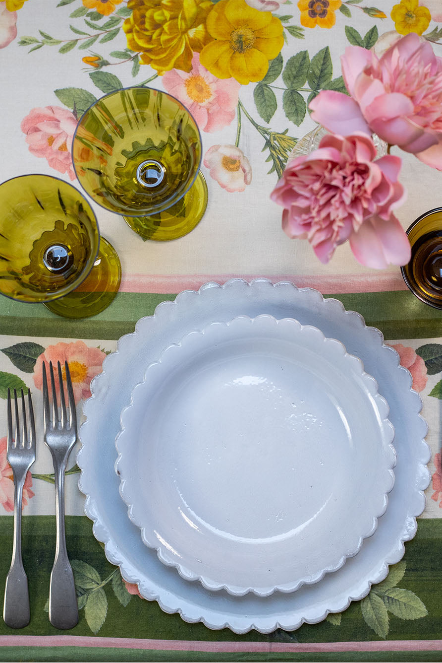Daisy Dinner Plate by Astier de Villatte, 31cm