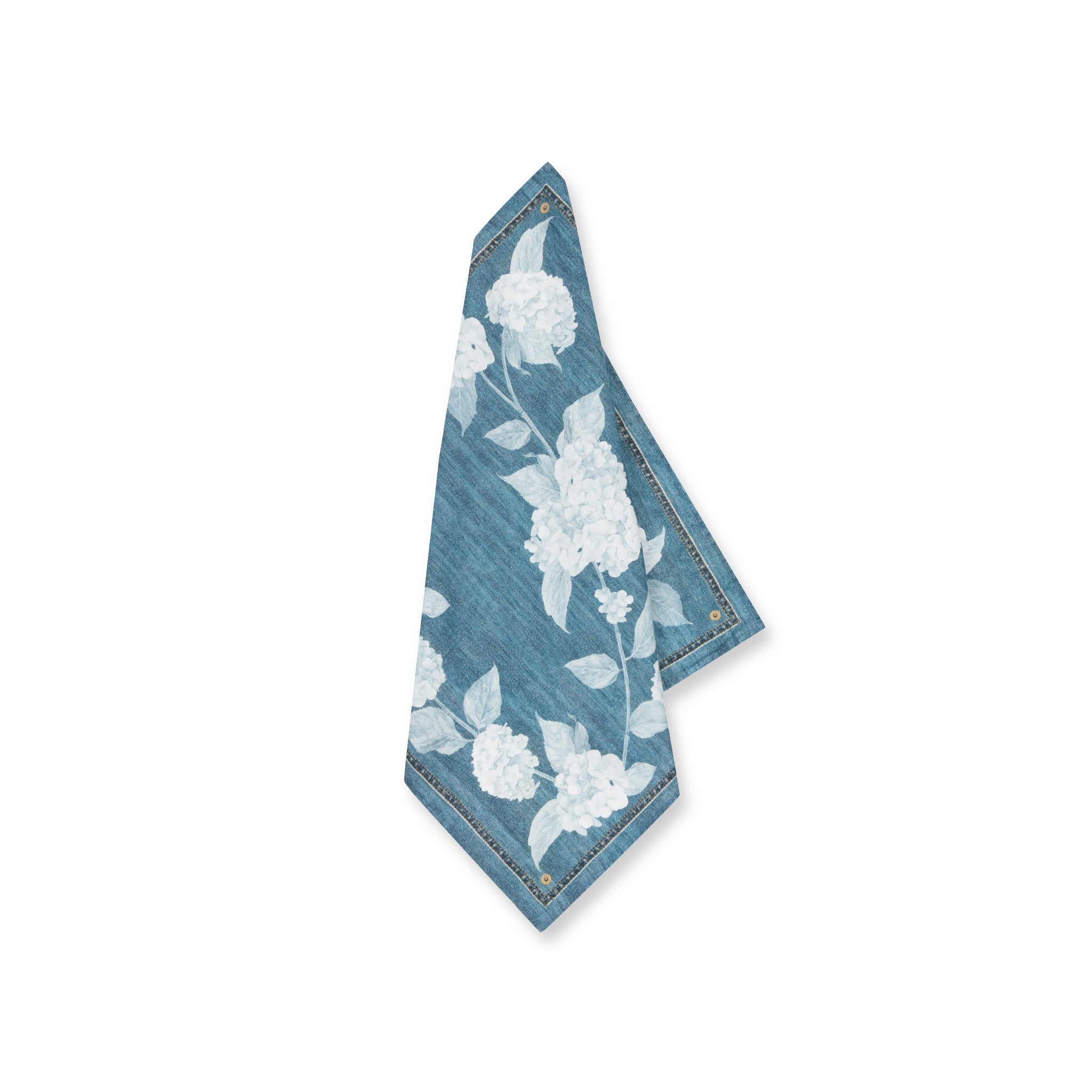 S&B x Blackberry Farm Denim Hydrangea Linen Napkin, 50x50cm