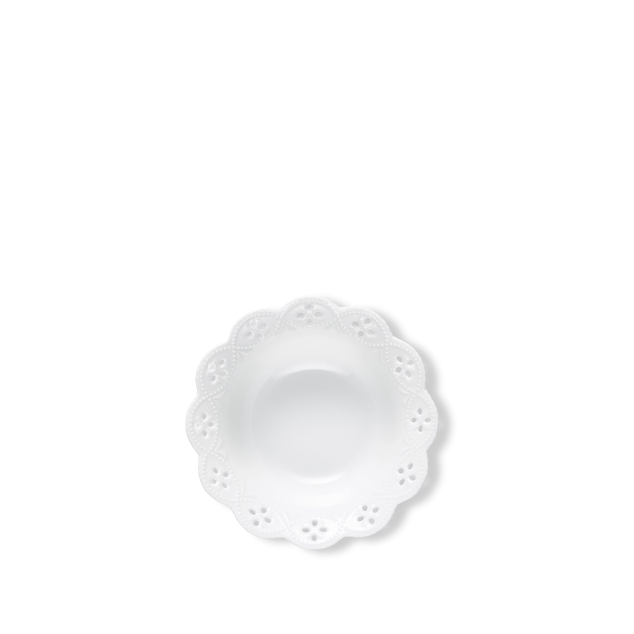 Dentelle Openwork Lace Flowers Fine Porcelain Bowl, 14cm