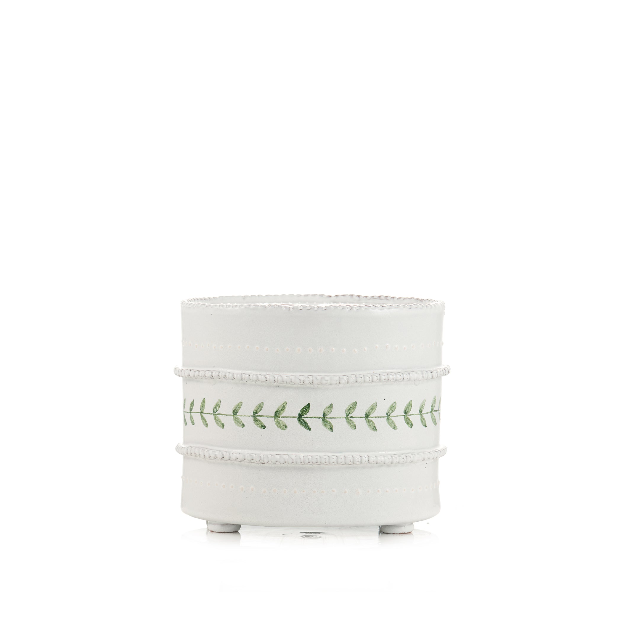 Green Laurel Simple Tulipiere Vase, 15cm