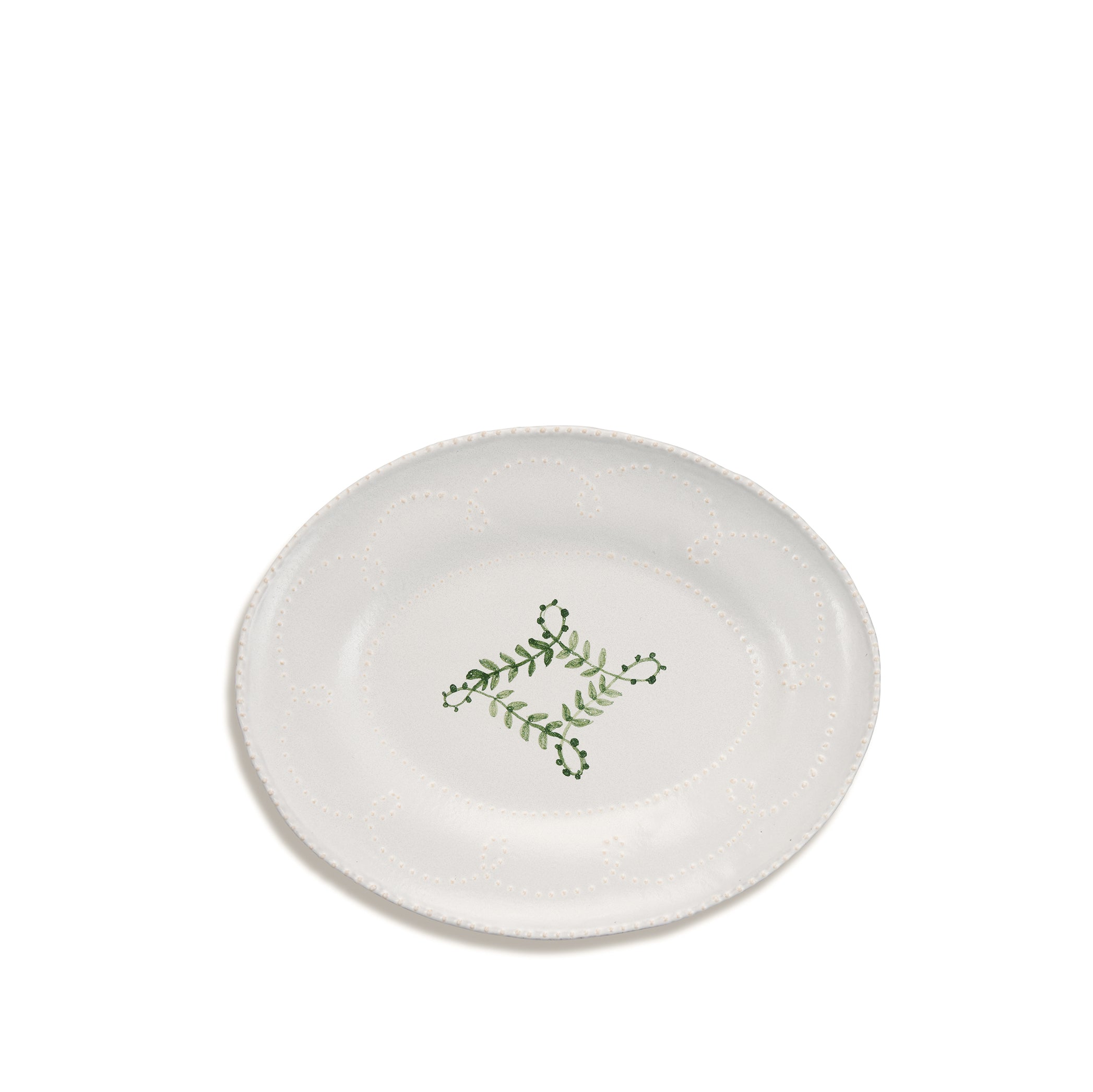 Green Laurel Serving Platter, 29cm