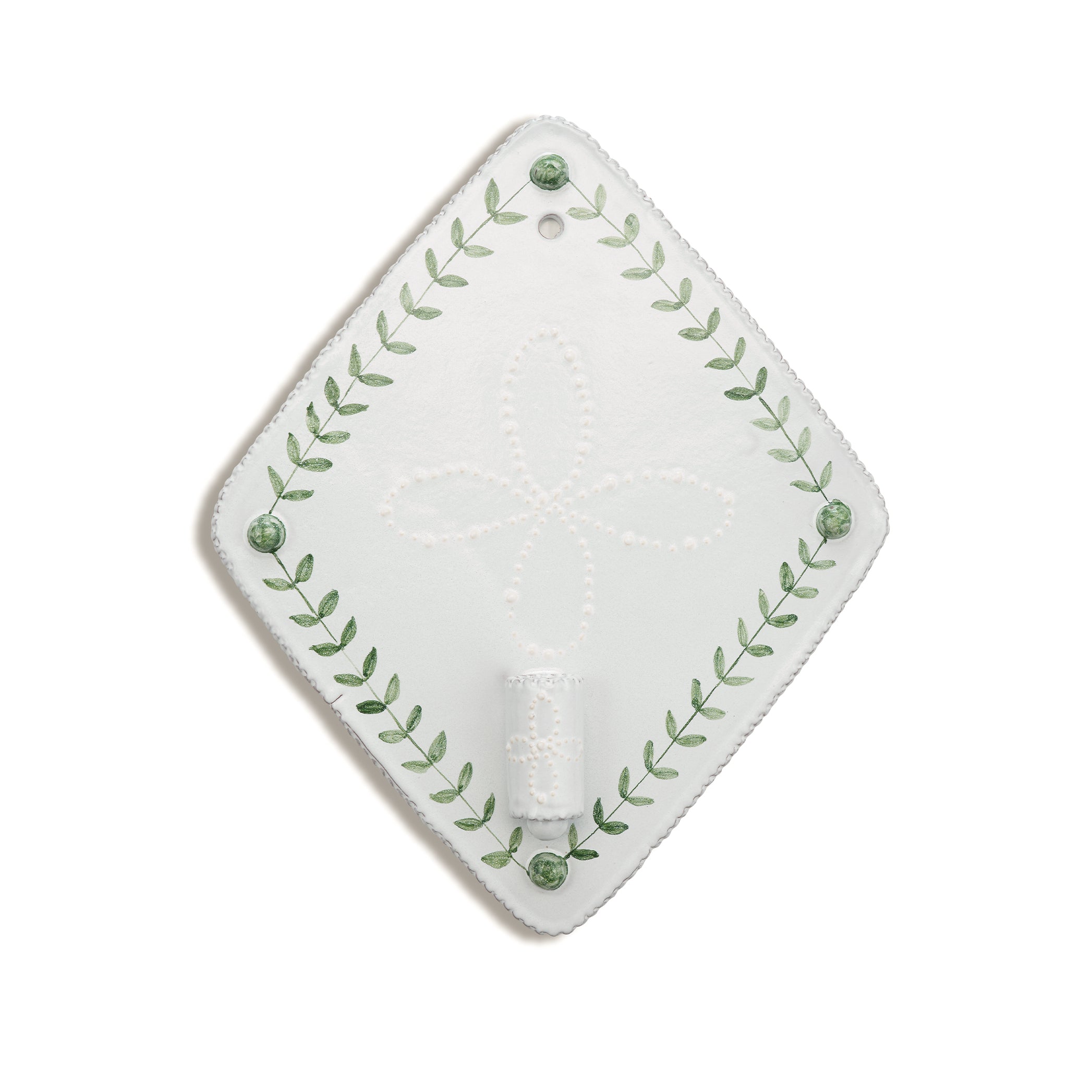 Green Laurel Diamond Sconce, 31cm