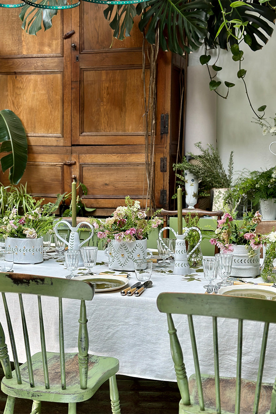 Green Laurel Interlace Sconce with Gold Ornaments, 19cm