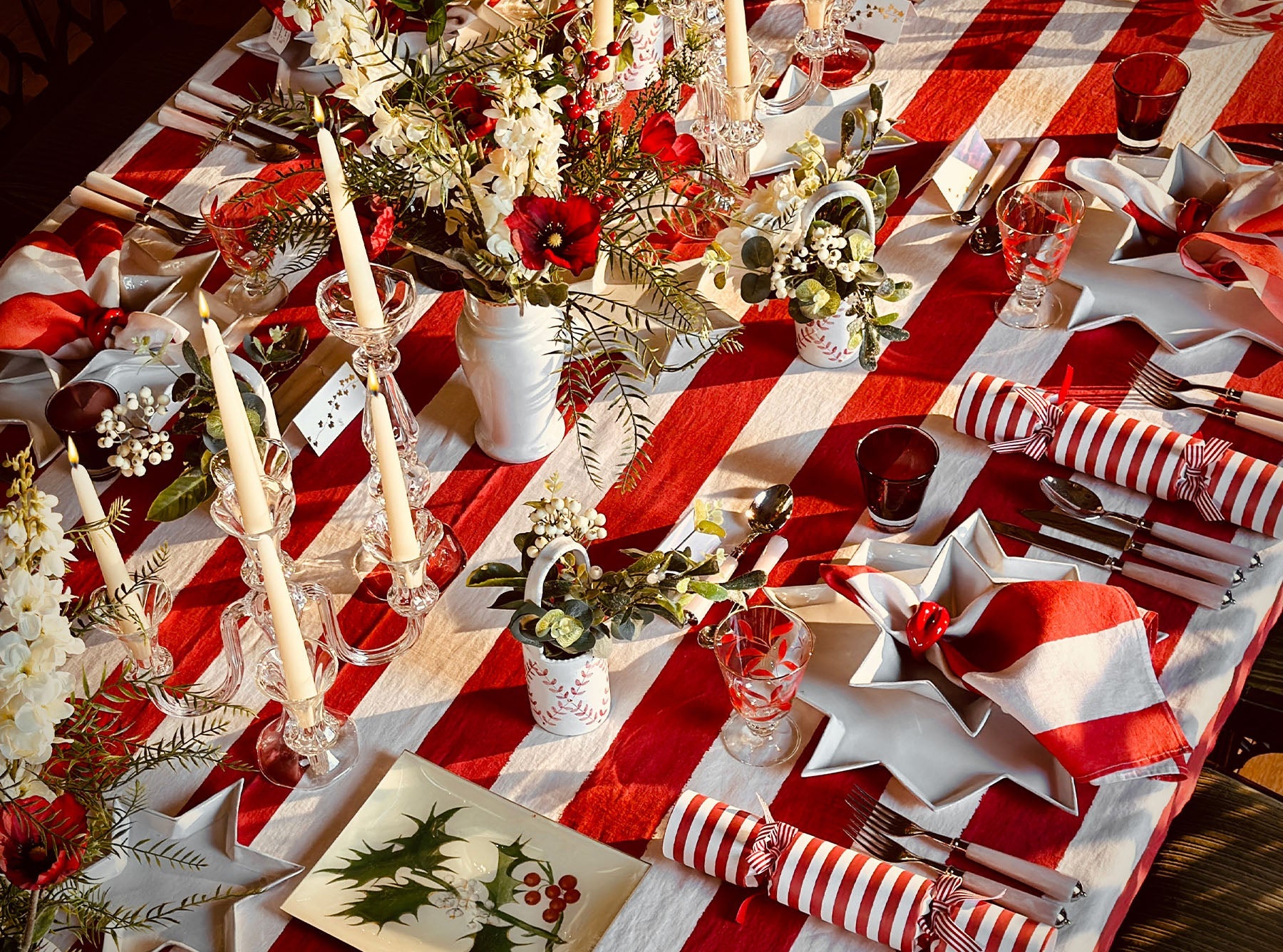 Etoile Dinner Plate by Astier de Villatte, 35.5.cm