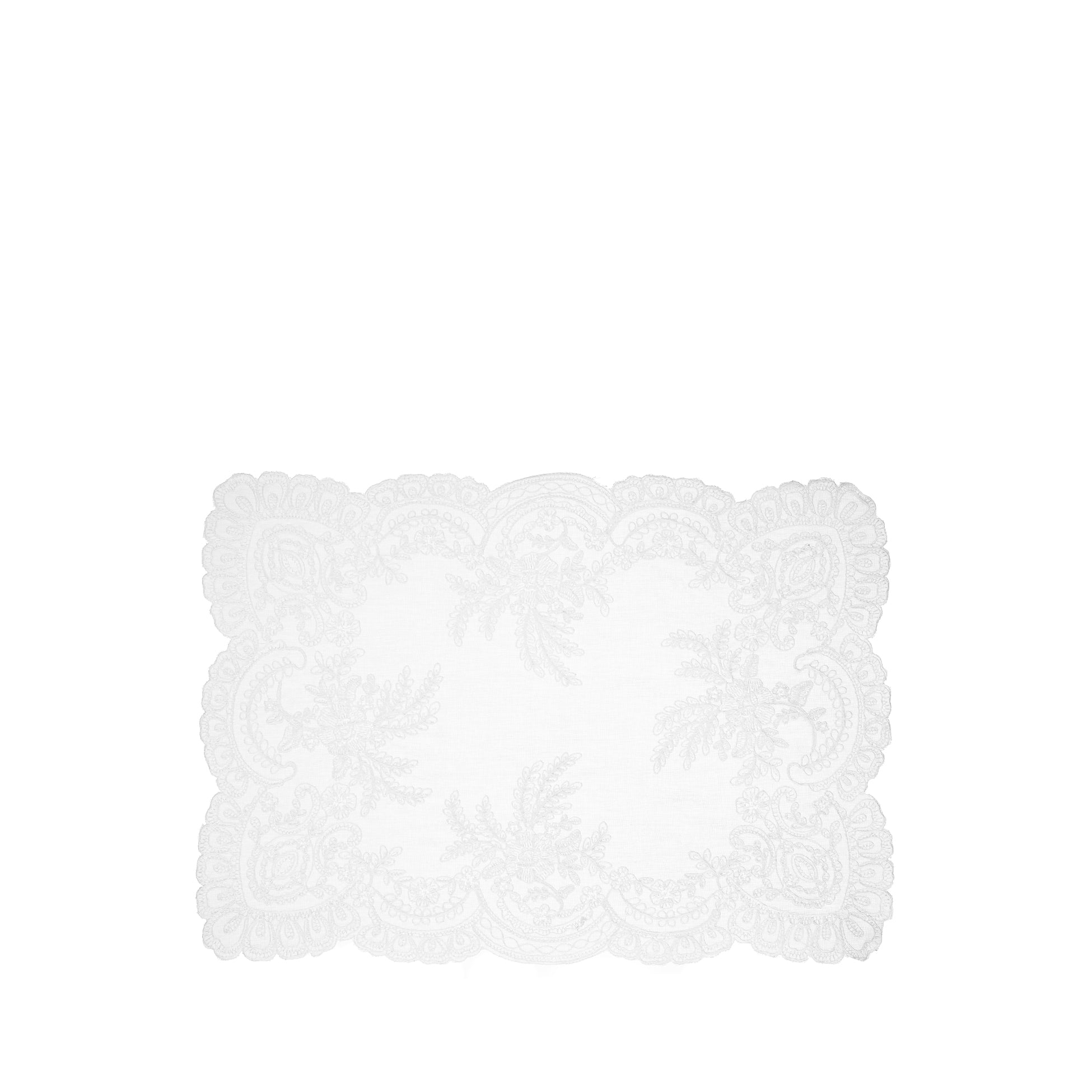 'Eugenie' Lace Orchid Flower & Leaves Placemat, 35 x 50cm