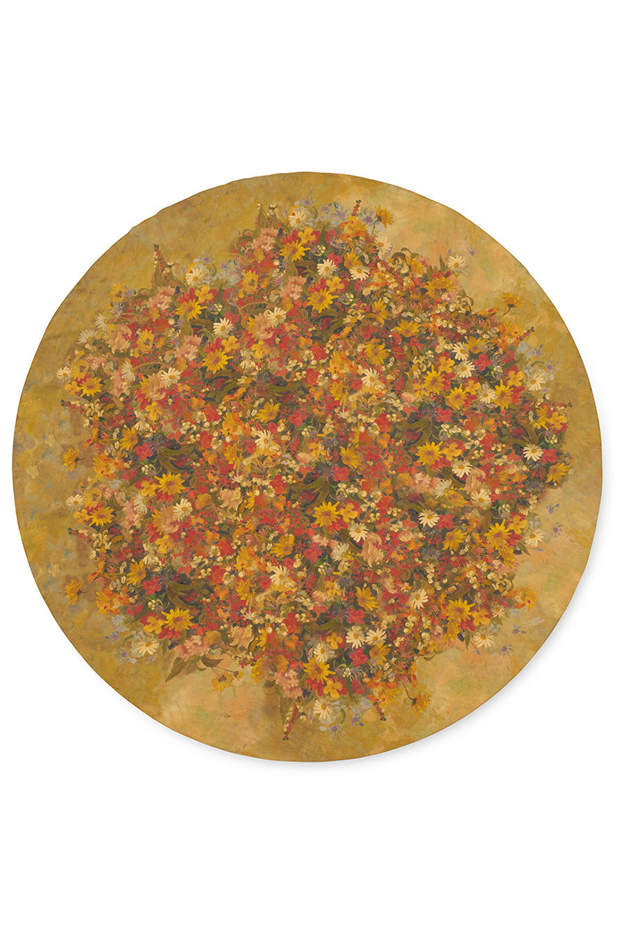 'Fleurs des Prés' Round Linen Tablecloth, 260cm