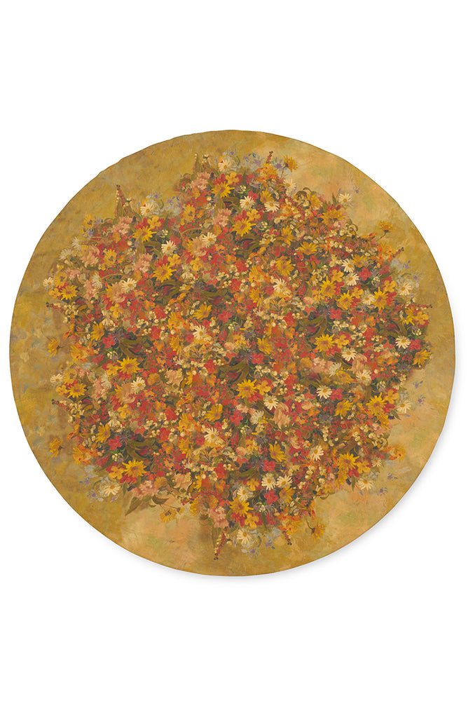 'Fleurs des Prés' Round Linen Tablecloth, 260cm