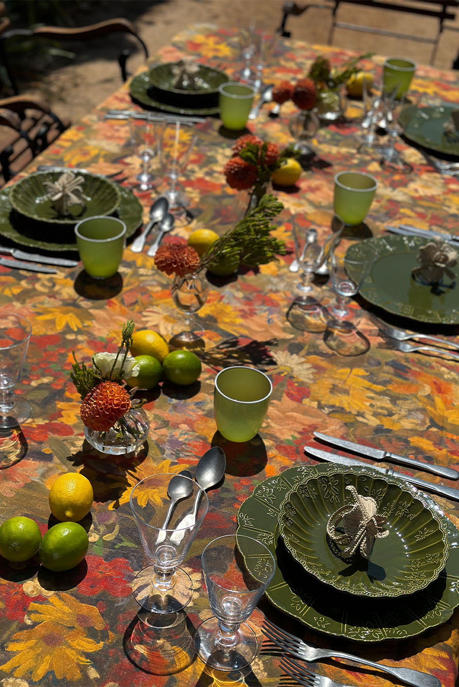 'Fleurs des Prés' Linen Tablecloth
