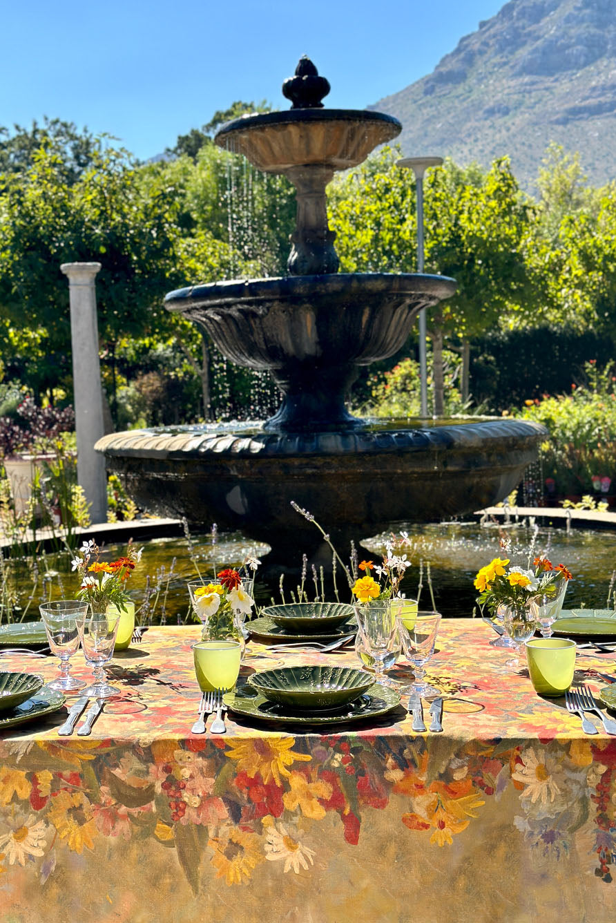 'Fleurs des Prés' Linen Napkin, 50x50cm