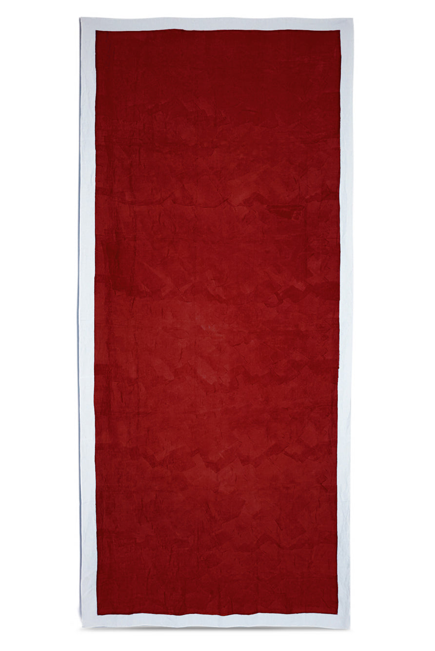 'Full Field' Linen Tablecloth in Claret Red