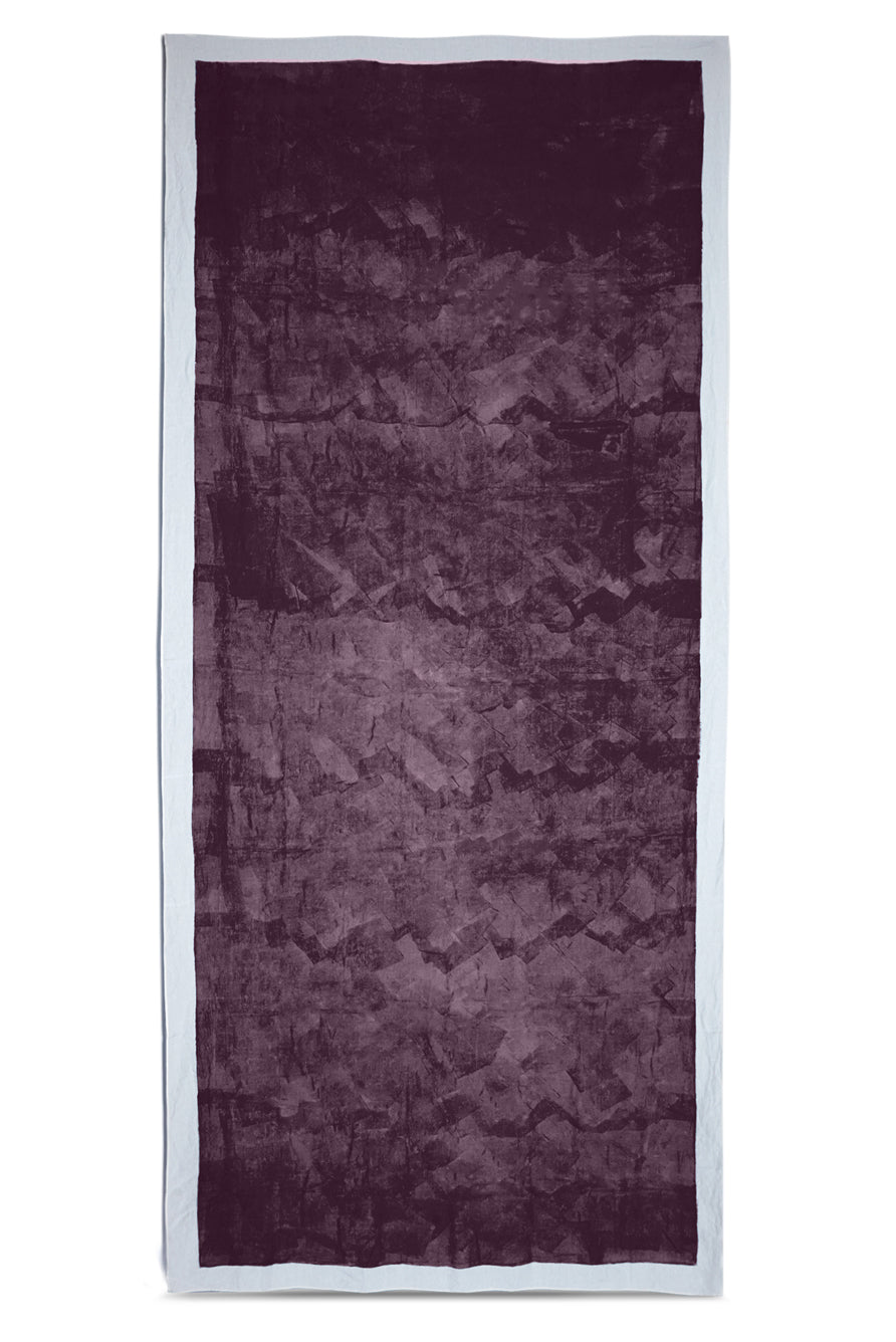 'Full Field' Linen Tablecloth in Grape Purple