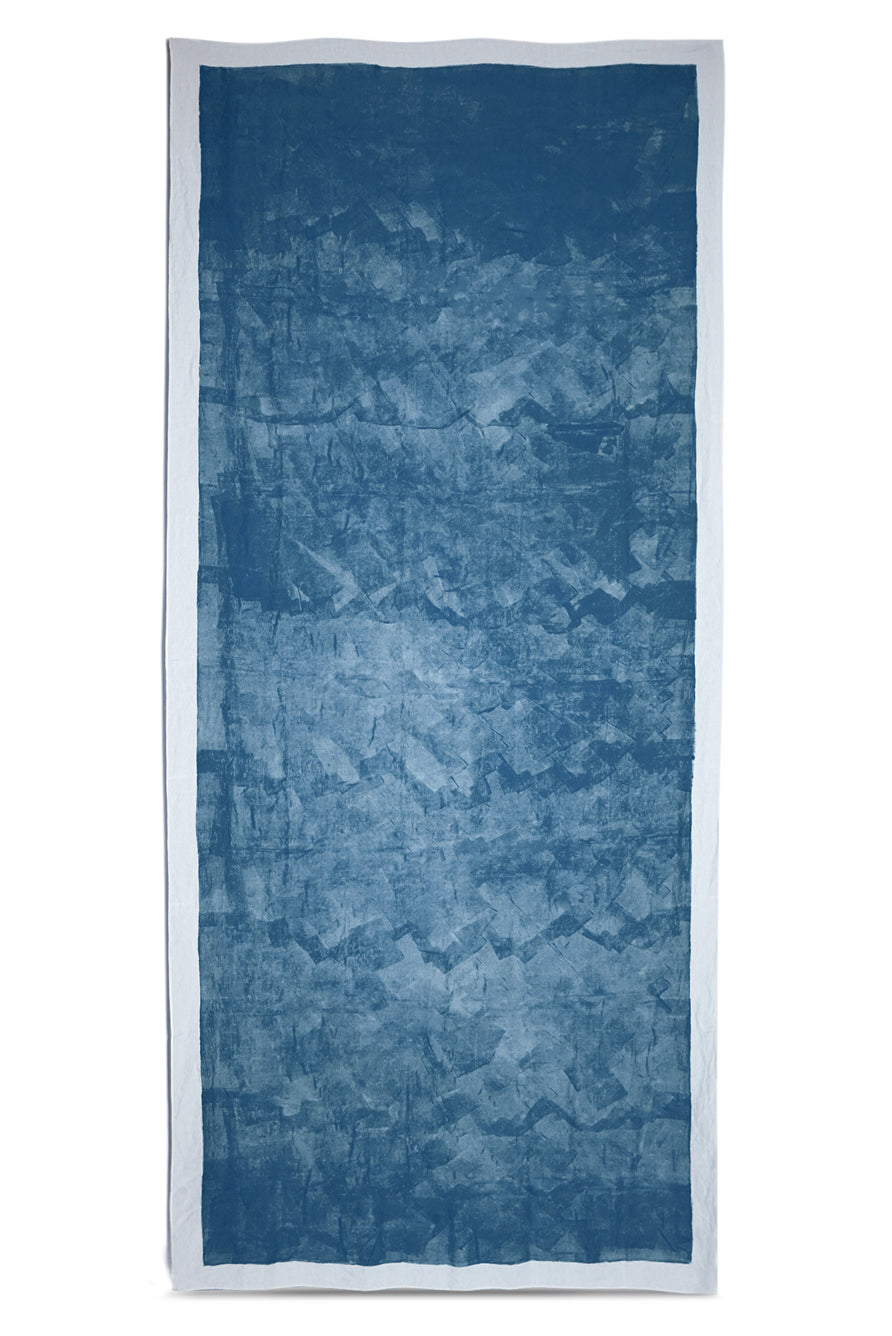 'Full Field' Linen Tablecloth in Midnight Blue