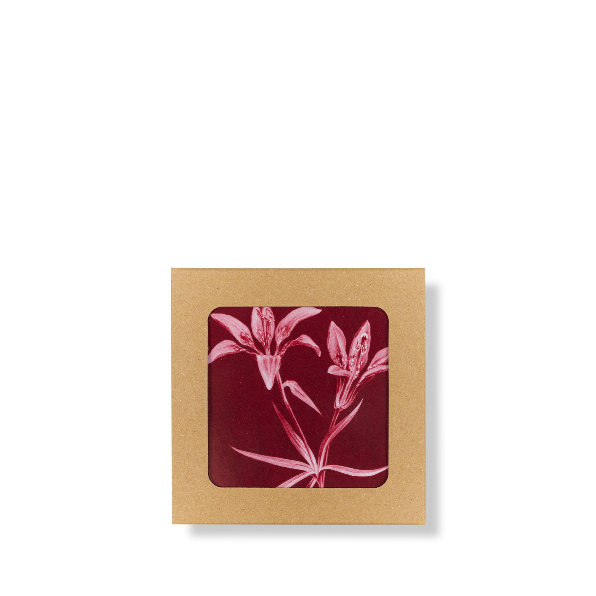 Set of Six African Flower Cork-Backed Coasters