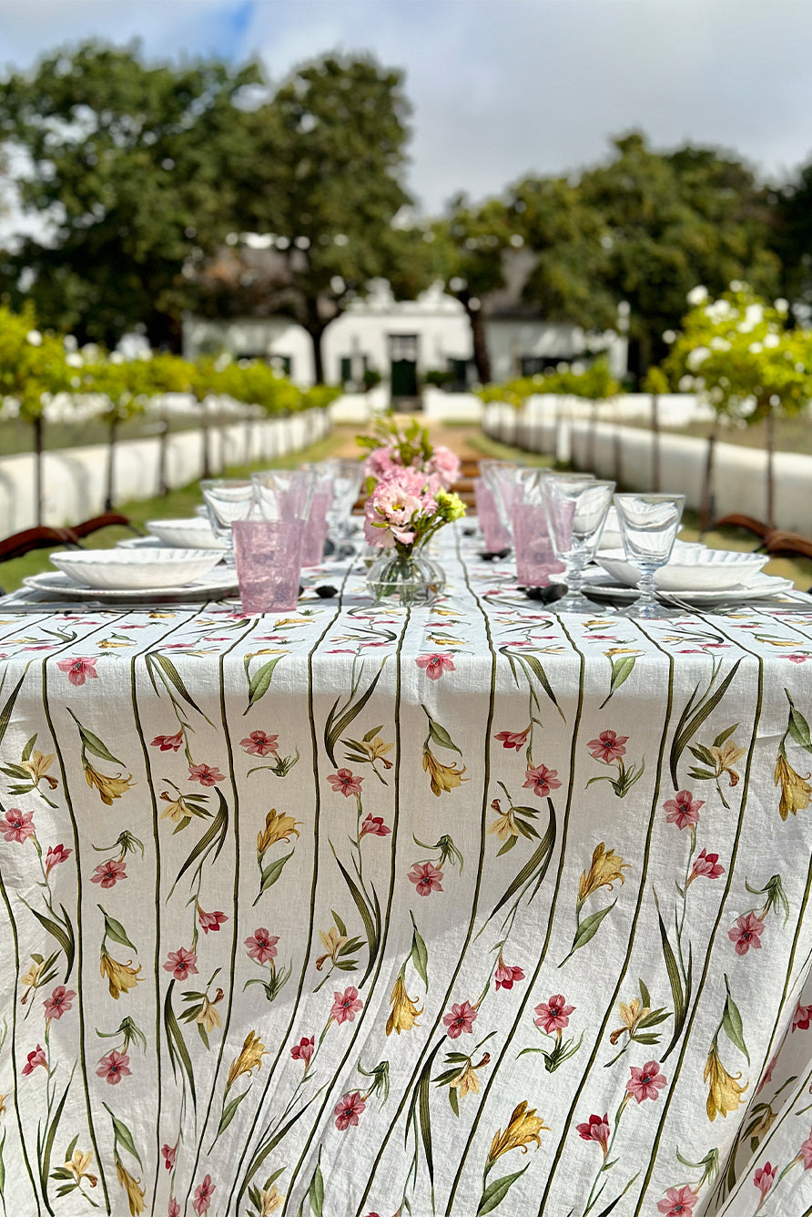 'Gladioli' Linen Napkin, 50x50cm