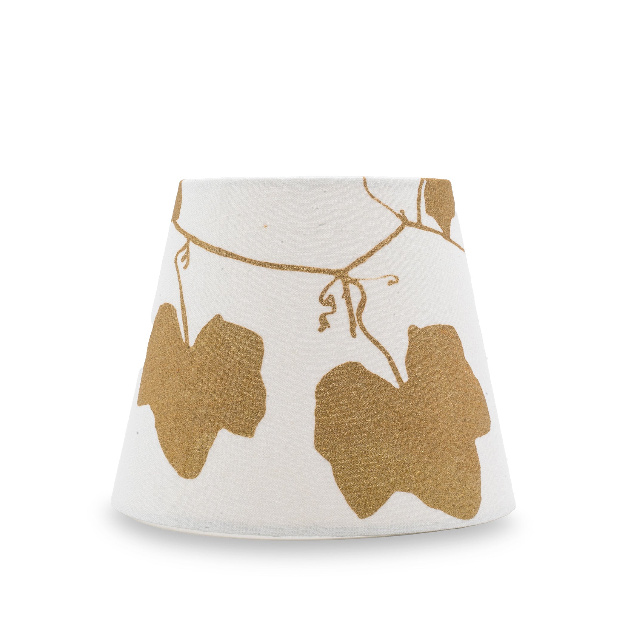 'Gold Ivy' French Drum Lampshade, 13cm