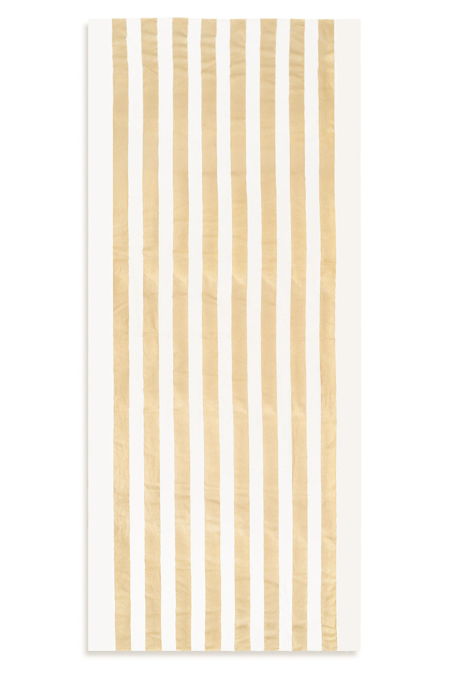 'Stripe' Screen Printed Linen Tablecloth in Gold