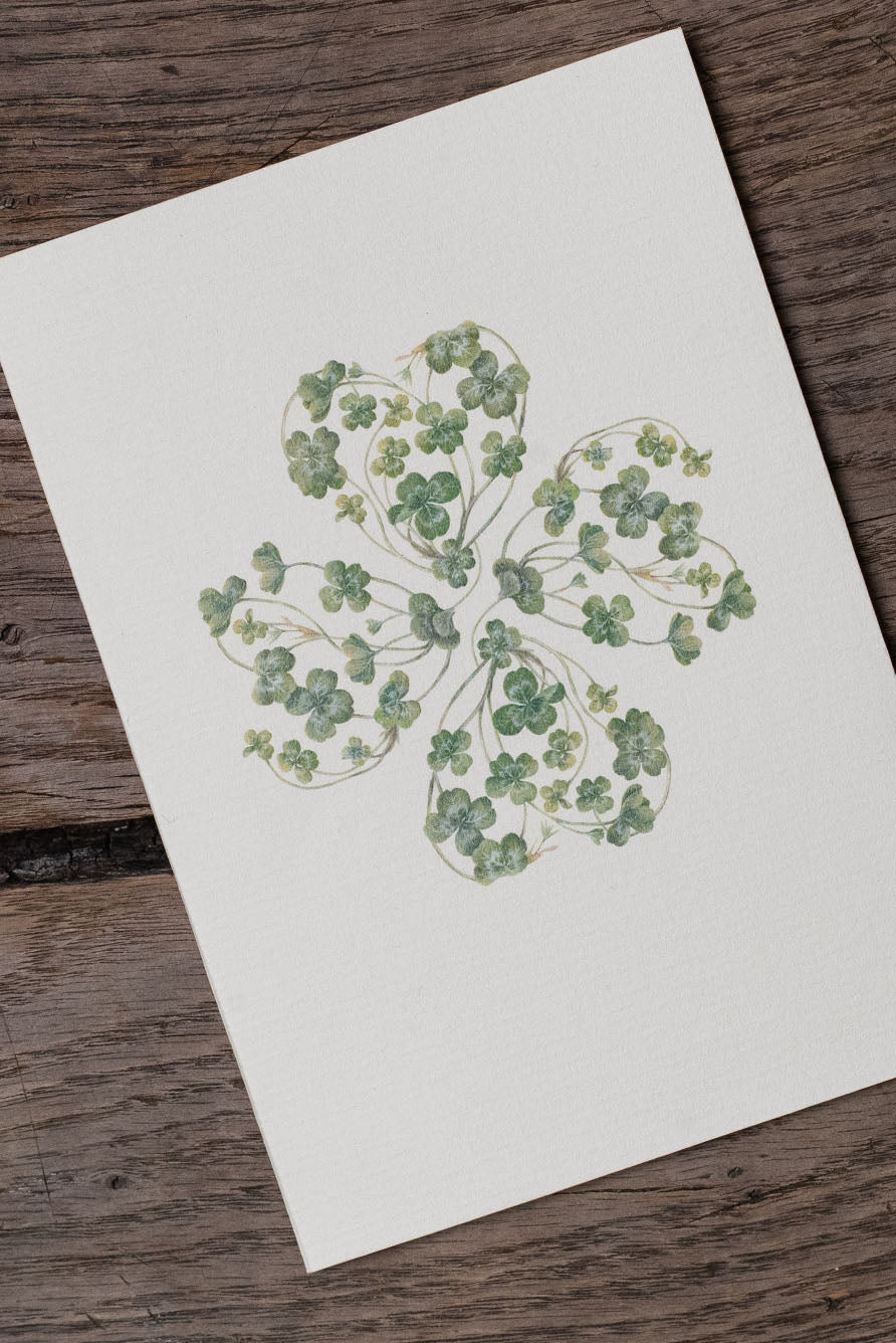 'Clover' Greeting Card, 15cm x 10cm (A6)