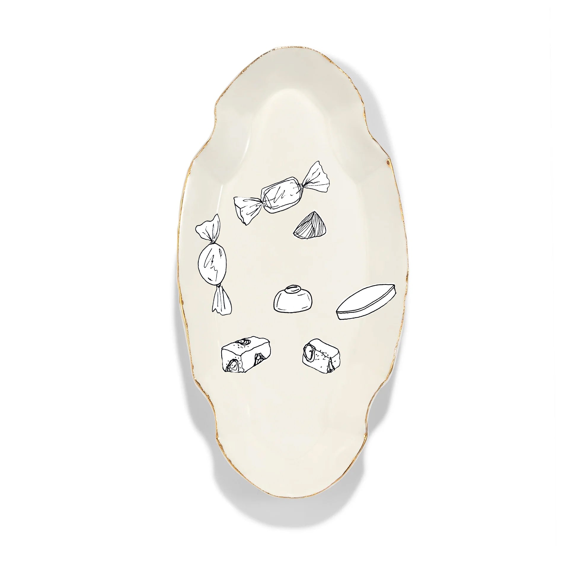 HB Deco Jagged Oval Tray, 23cm