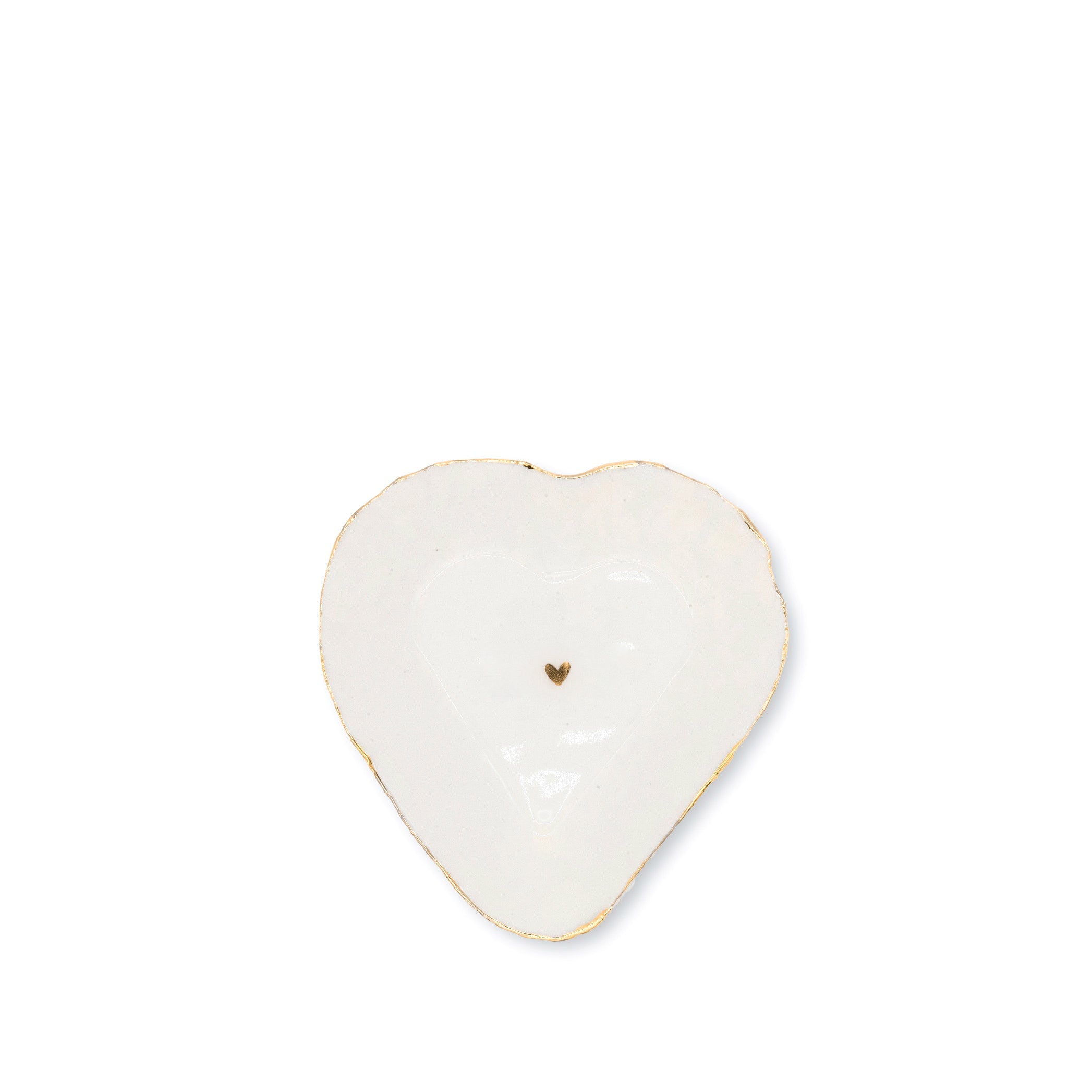 HB Heart Shaped Bowl with Gold Heart, 10cm