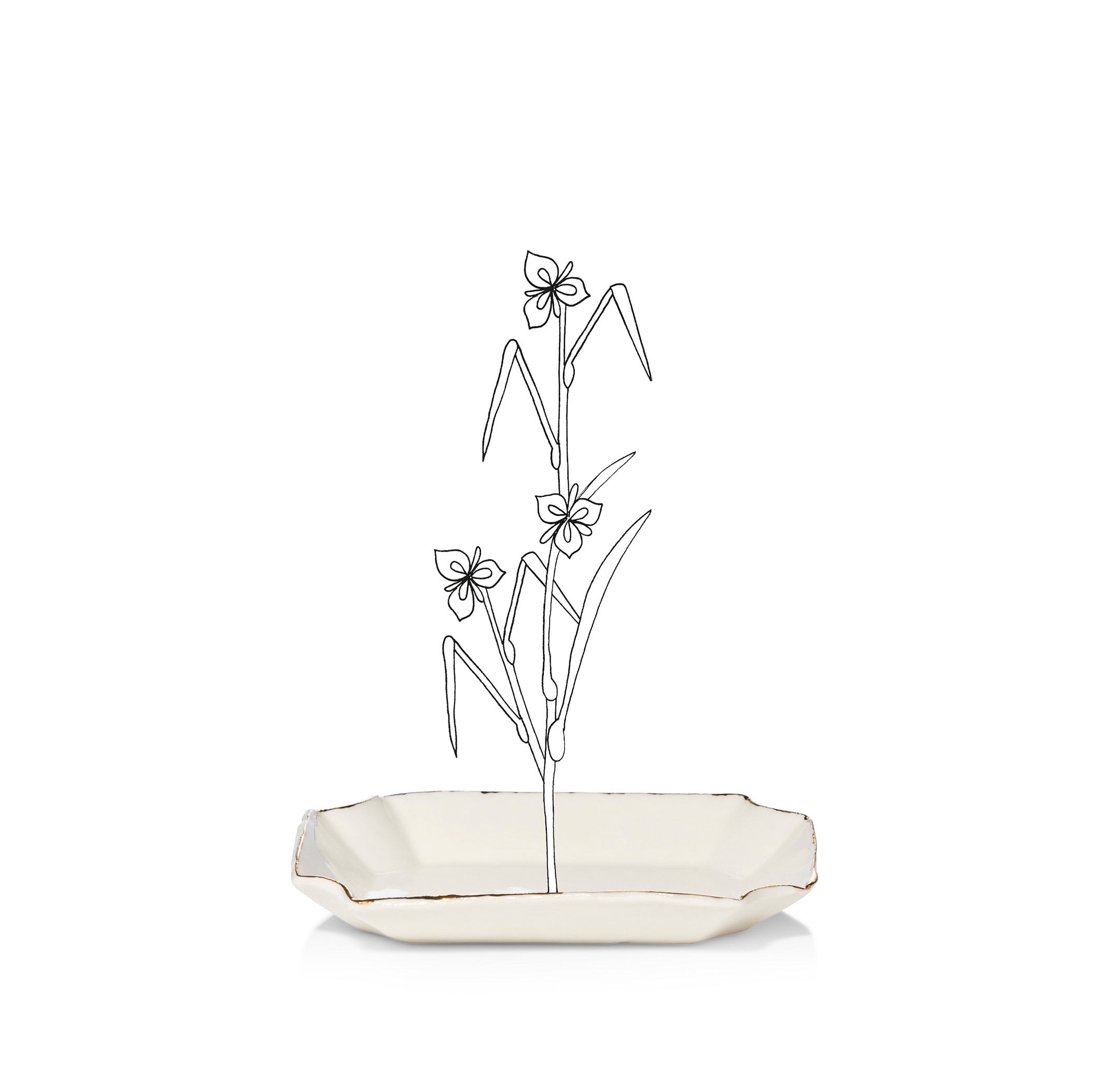 HB Deco Jagged Rectangular Tray, 14cm