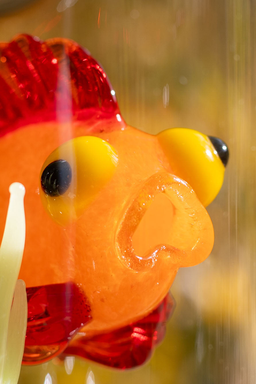 Handblown Glass Goldfish Carafe, 24.5cm