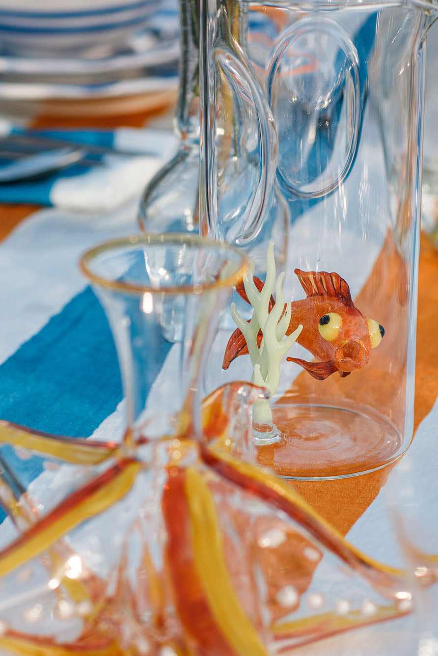 Handblown Glass Goldfish Carafe, 24.5cm