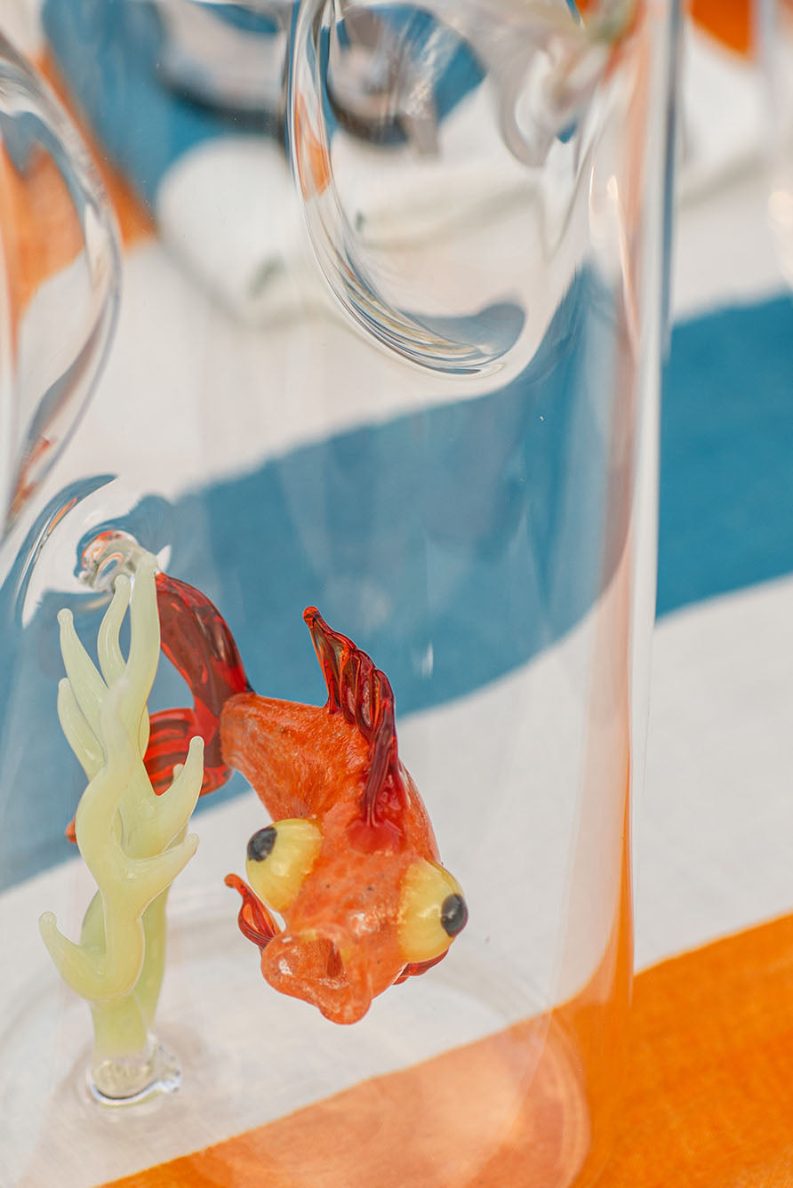 Handblown Glass Goldfish Carafe, 24.5cm