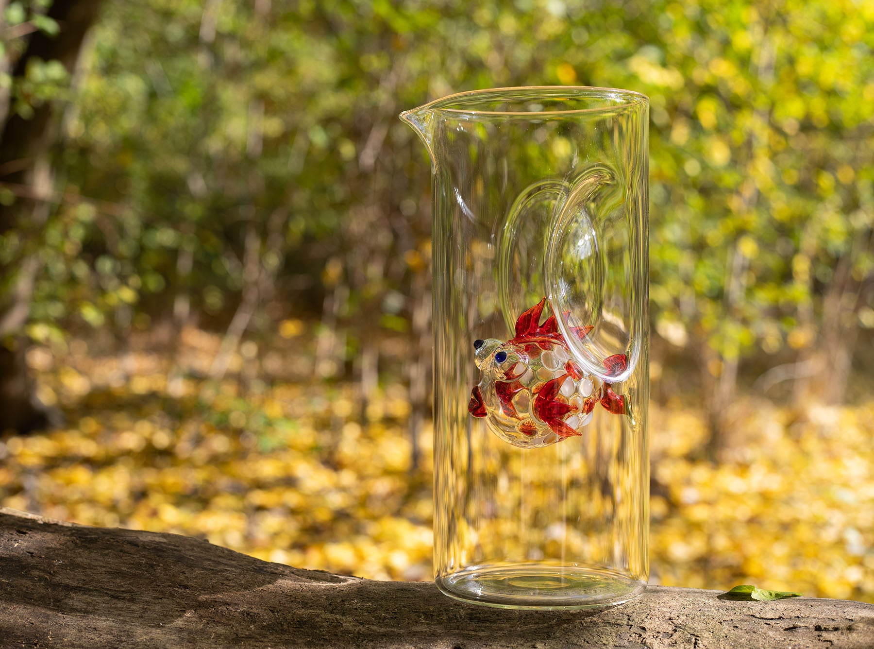 Handblown Glass Tropical Fish Carafe, 24.5cm
