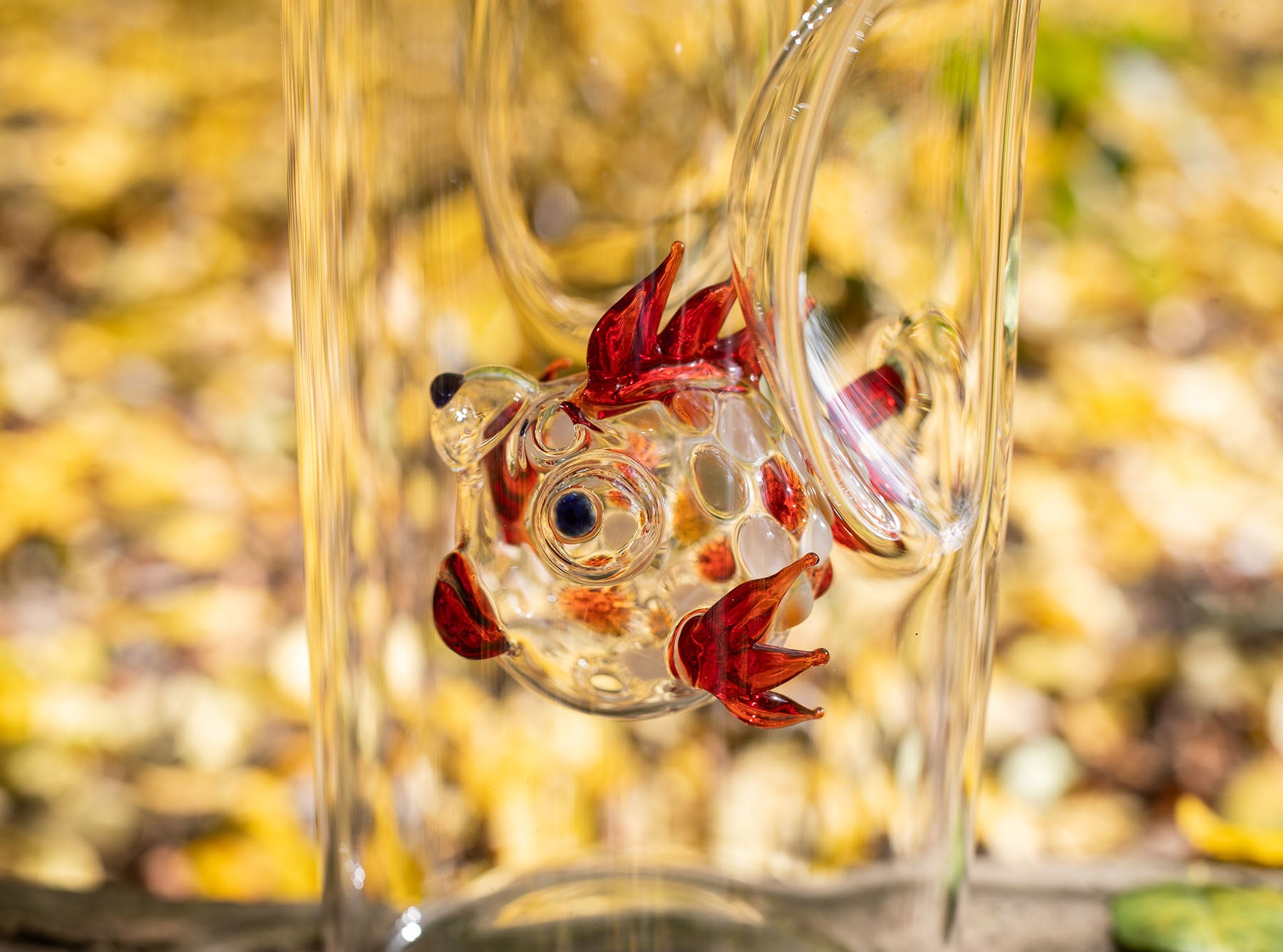 Handblown Glass Tropical Fish Carafe, 24.5cm