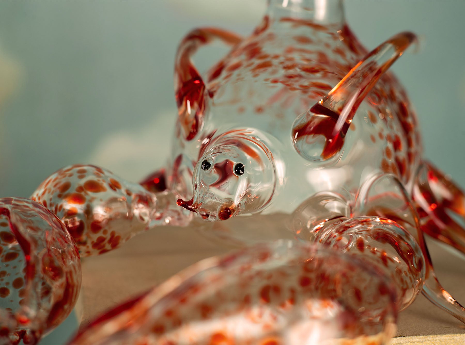 Handblown Glass Lobster Decanter, 21cm x 36cm