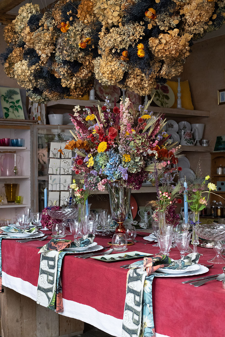 S&B x John Derian 'Happy' Linen Napkin, 50x50cm