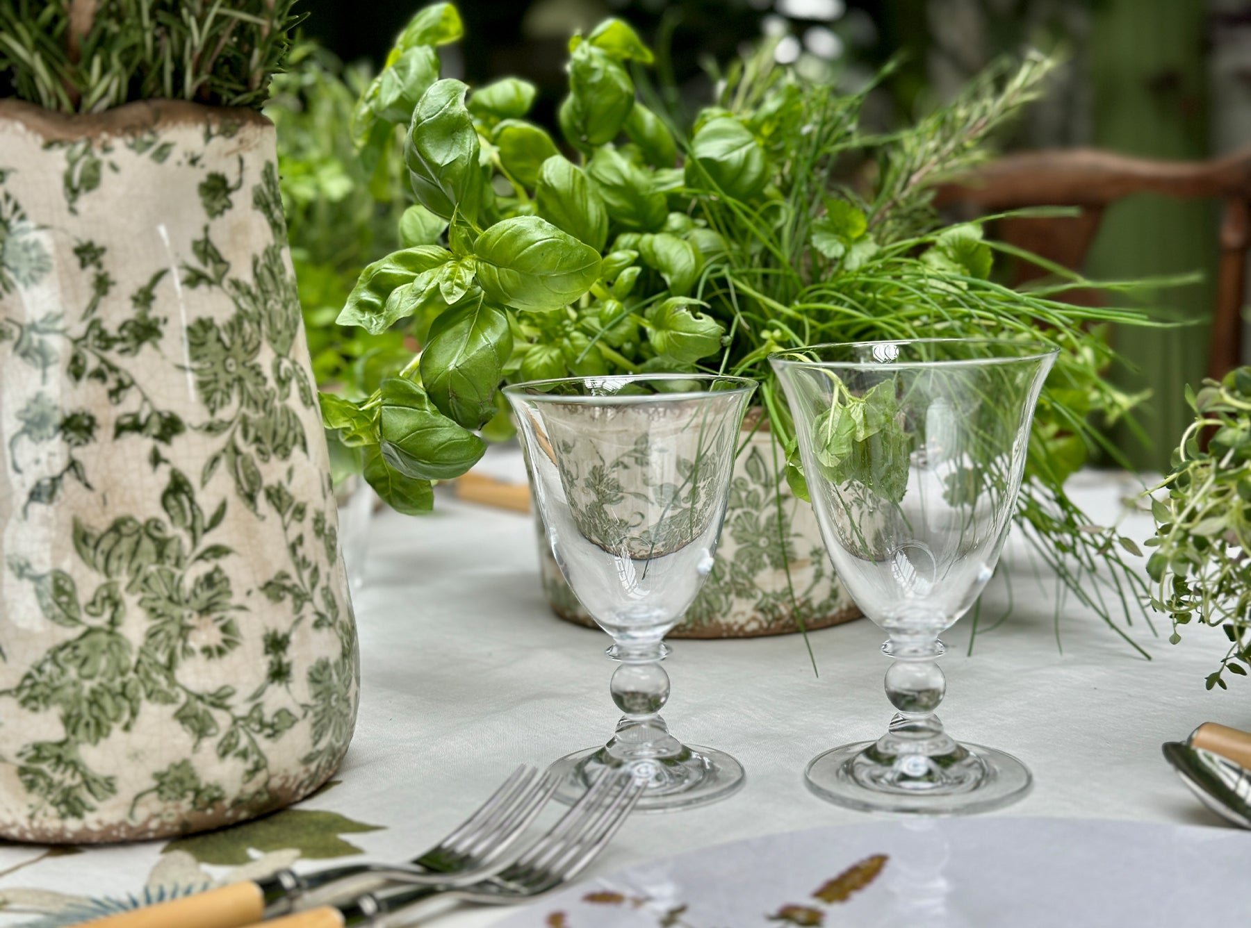 'Herb Garden' Linen Tablecloth