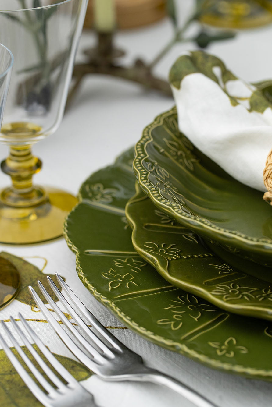 'Herb Garden' Round Linen Tablecloth, 260cm