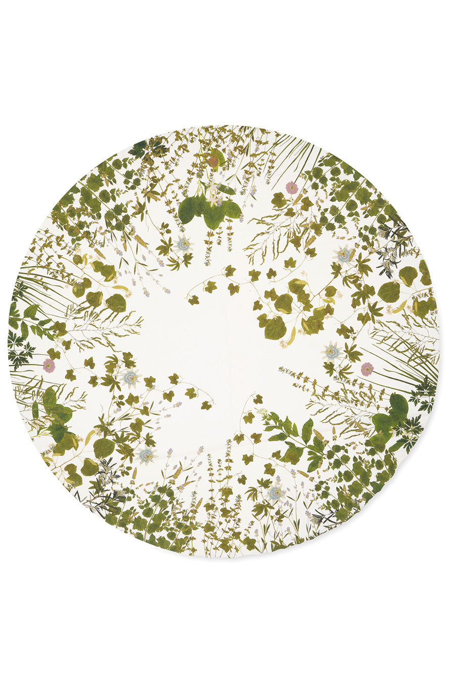 'Herb Garden' Round Linen Tablecloth, 260cm