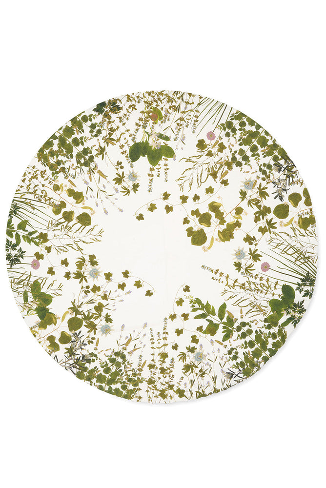'Herb Garden' Round Linen Tablecloth, 260cm