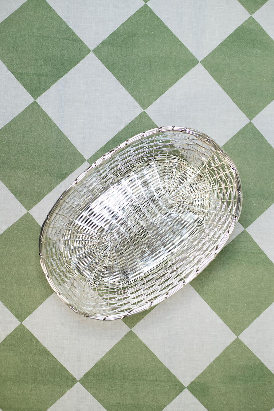 Silver Plated Braided Bread Basket, 30.5cm