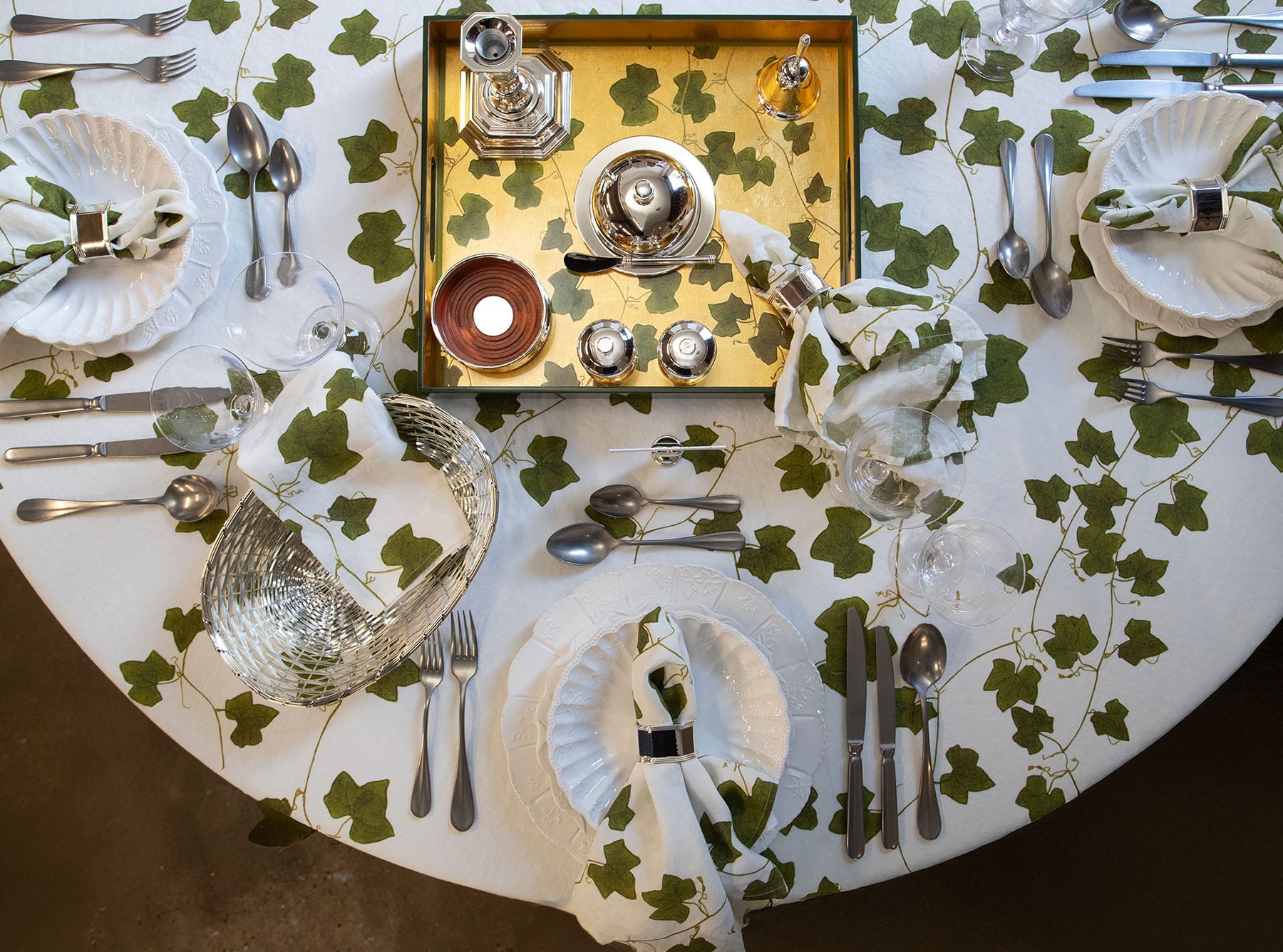 Silver Plated Octagonal Candle Holder, 13cm