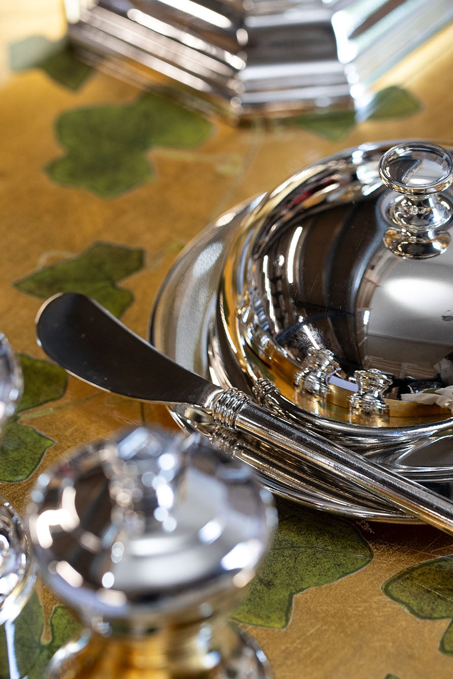 Silver Plated & Wooden Bottle Coaster, 10cm