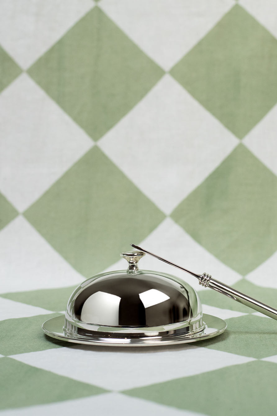 Silver Plated Butter Dish & Knife, 14cm