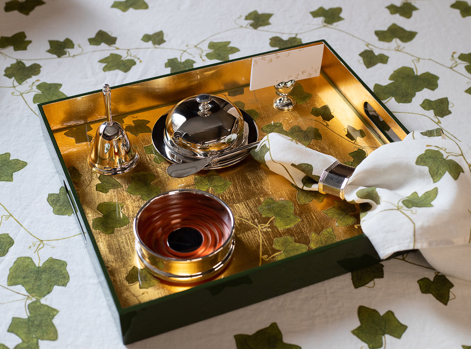 Silver Plated Butter Dish & Knife, 14cm