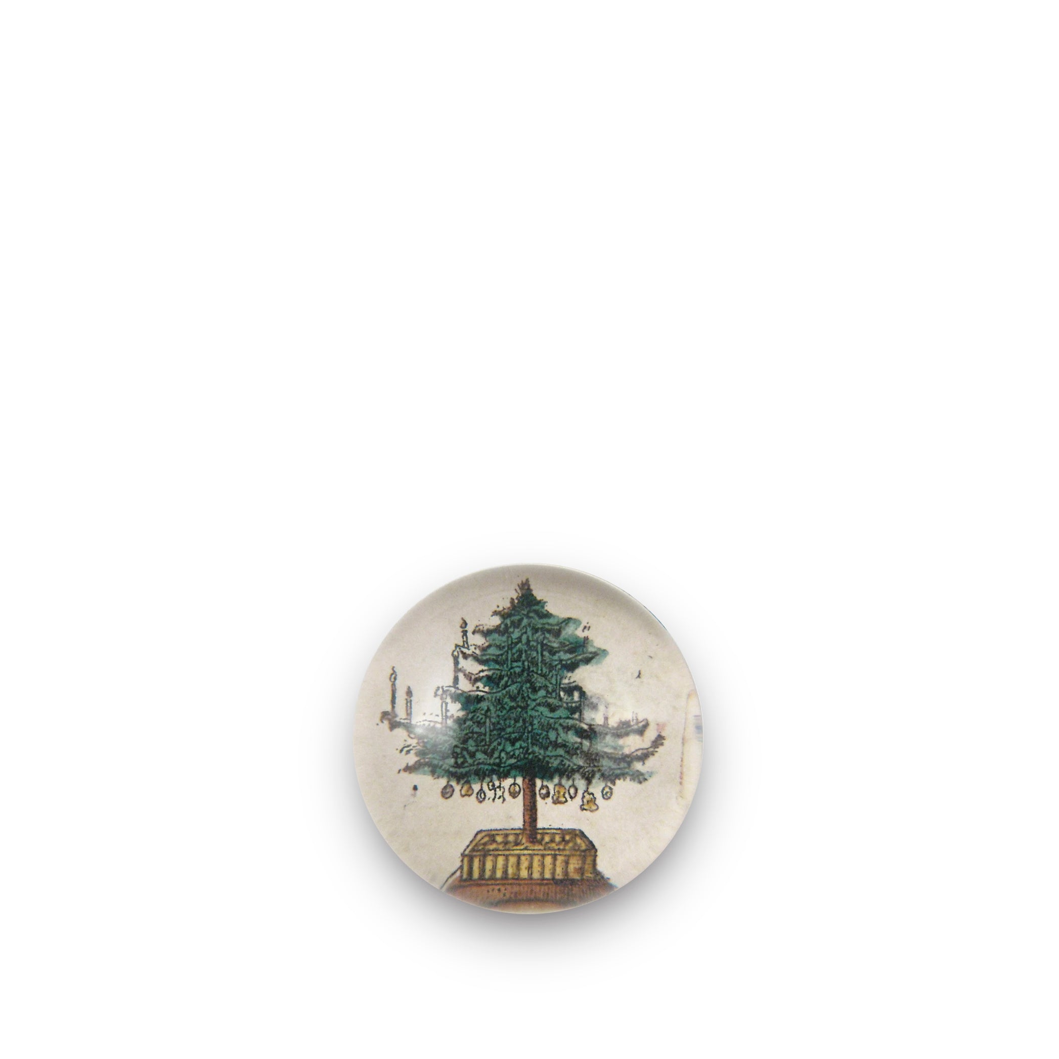 John Derian Holiday Tree Dome Paperweight, 9cm