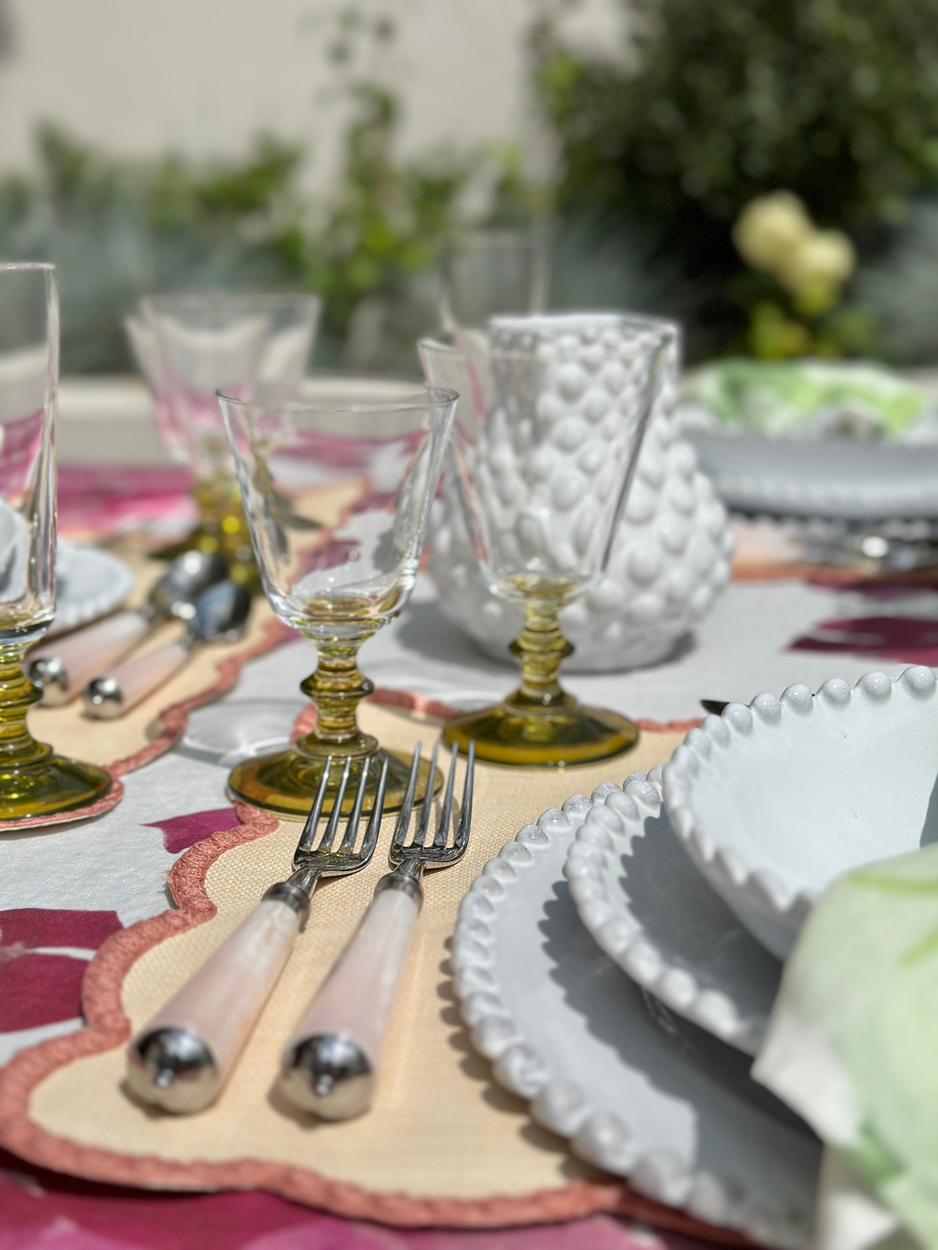 Ravel Faux Rose Quartz & Stainless Steel 7 Piece Cutlery Set