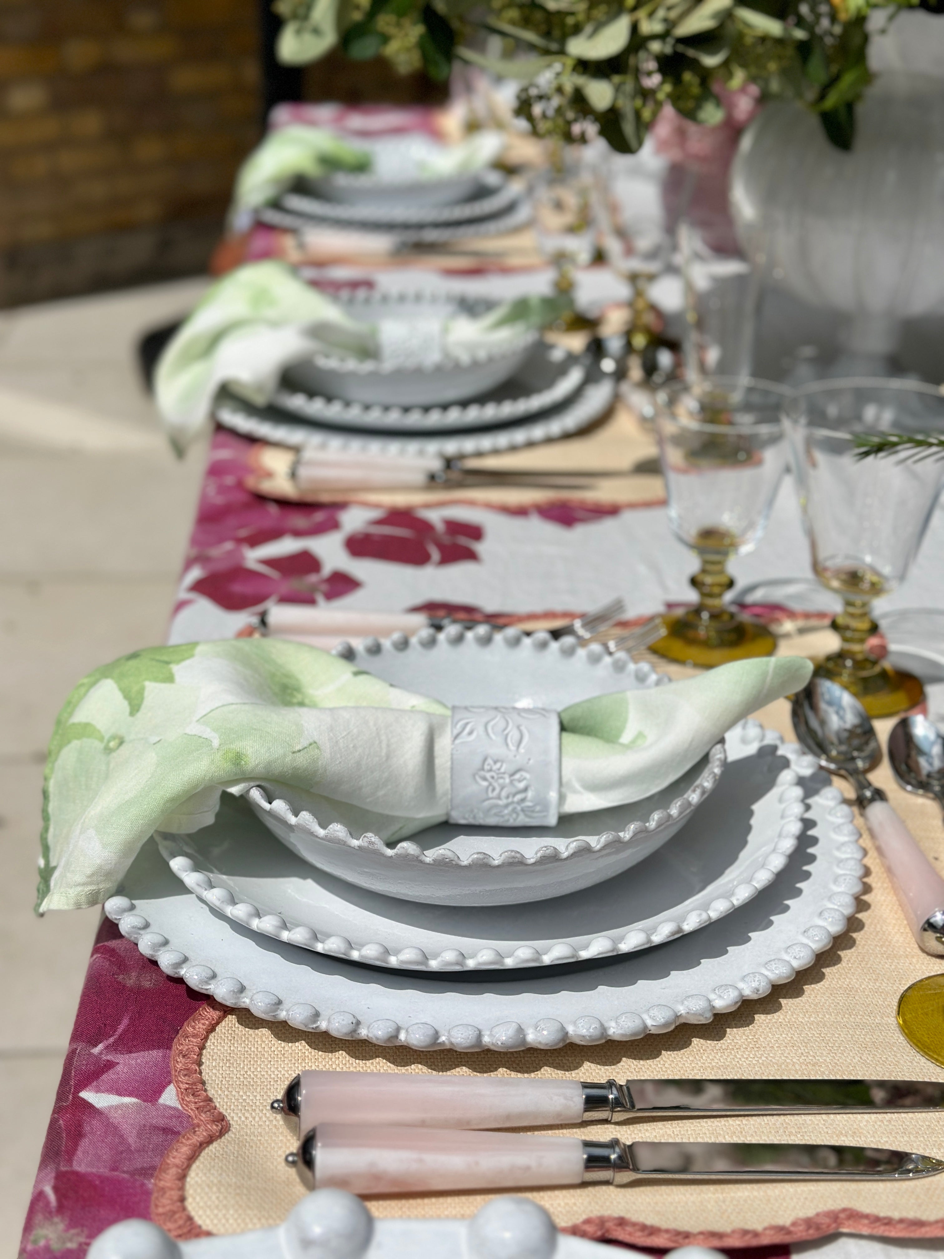 Ravel Faux Rose Quartz & Stainless Steel 7 Piece Cutlery Set