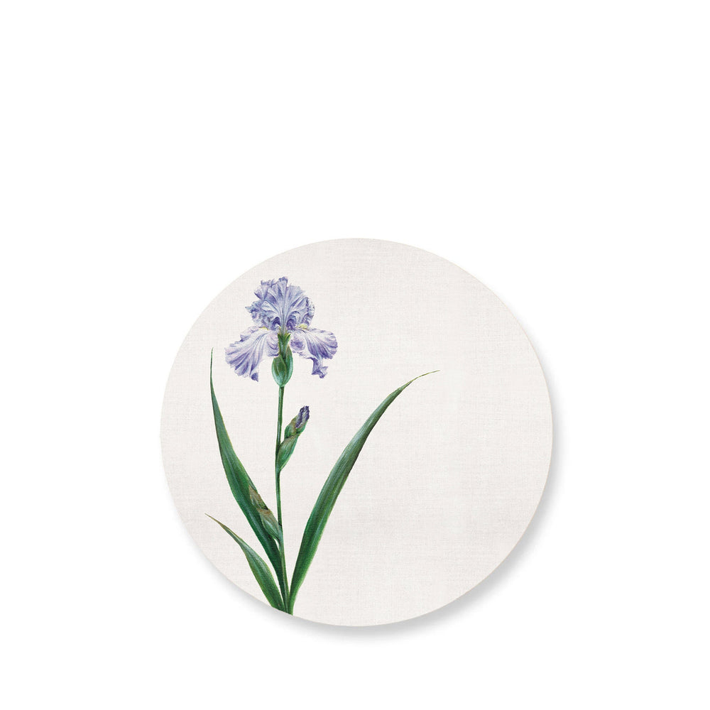 Iris Round Cork-backed Placemat in Violet, 34cm