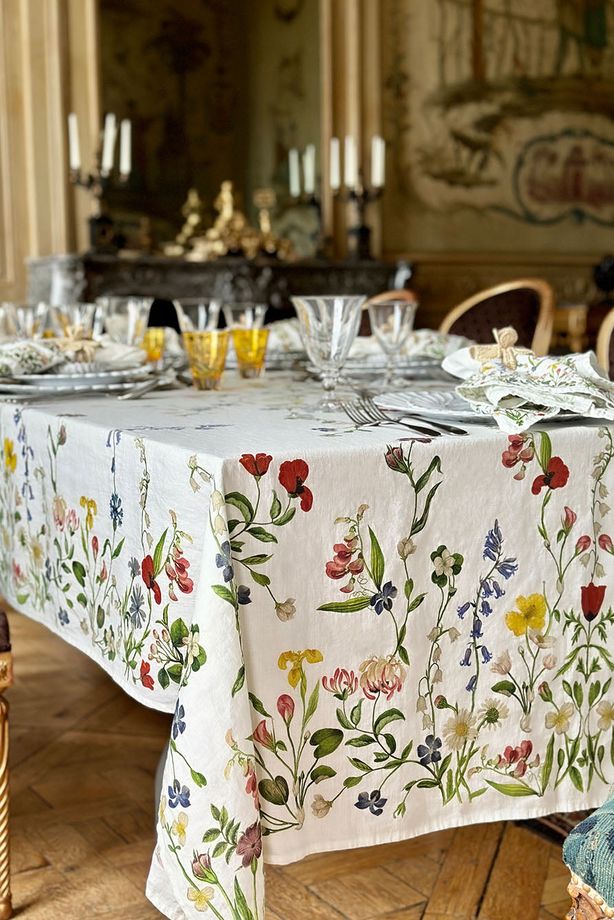 S&B x John Derian 'Botanical Wildflower' Linen Tablecloth
