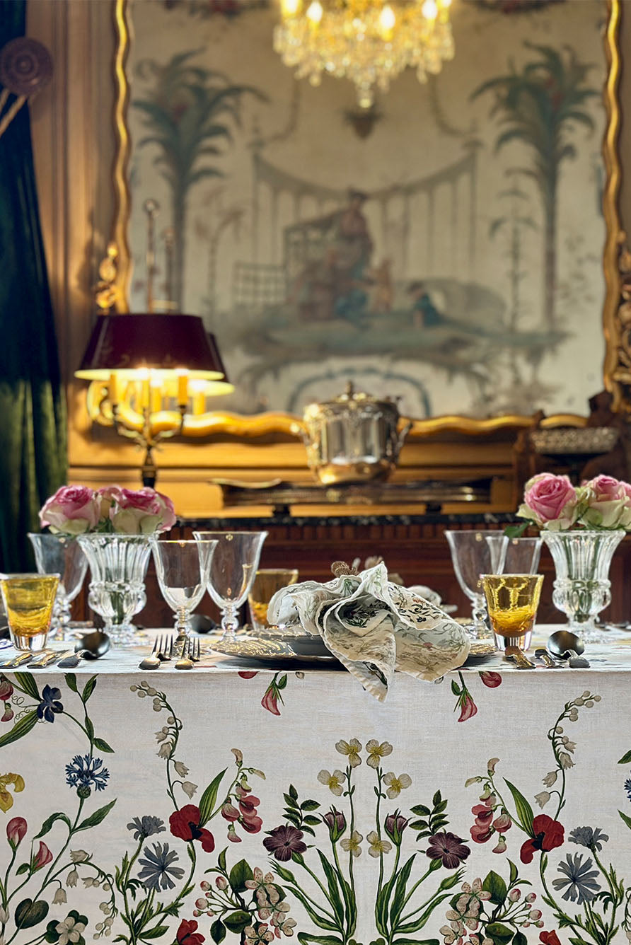 S&B x John Derian 'Botanical Wildflower' Linen Tablecloth